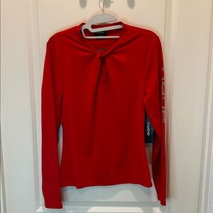 Bebe Vibrant Red Long Sleeve Sweatshirt